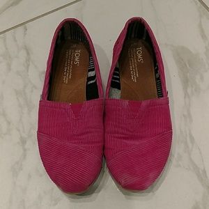 Pink corduroy Toms
